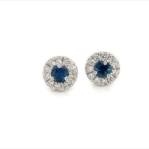 Natural Sapphire Diamond Stud Earrings 14k Gold 1.09 TCW Certified $3,950 216098